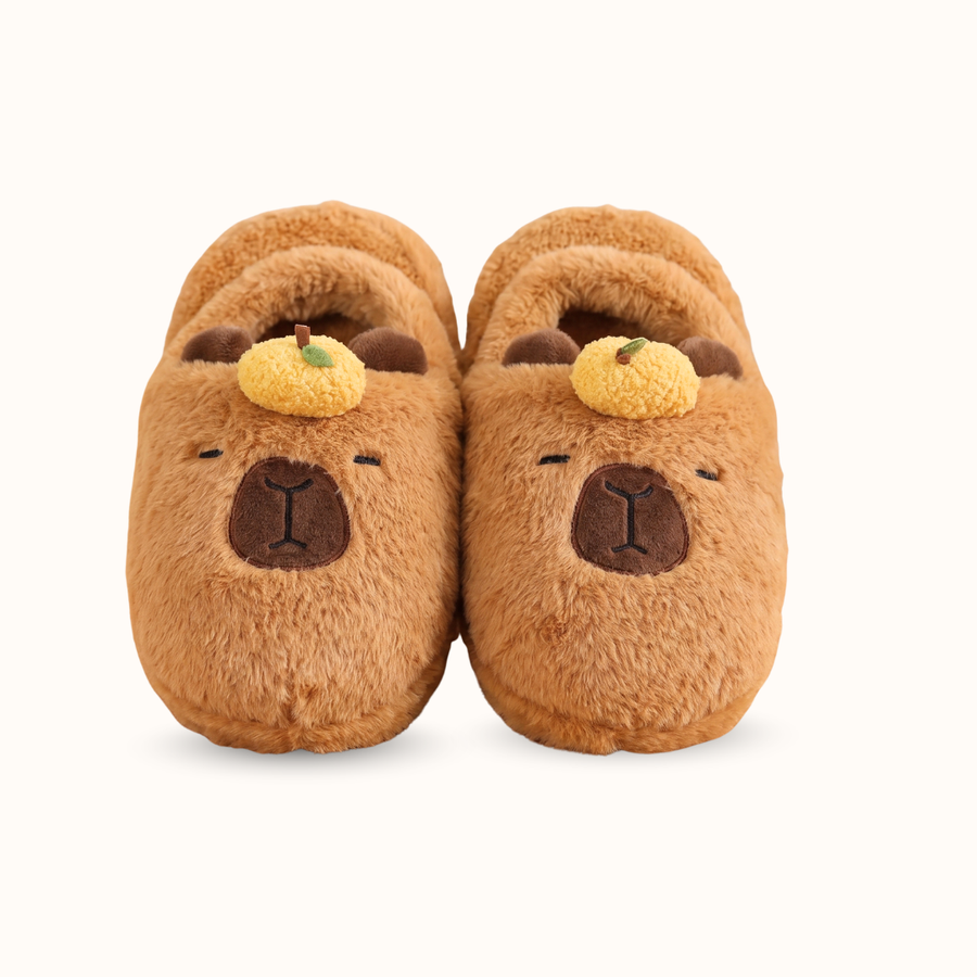 Cozy Capybara Plush Slippers