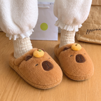 Cozy Capybara Plush Slippers
