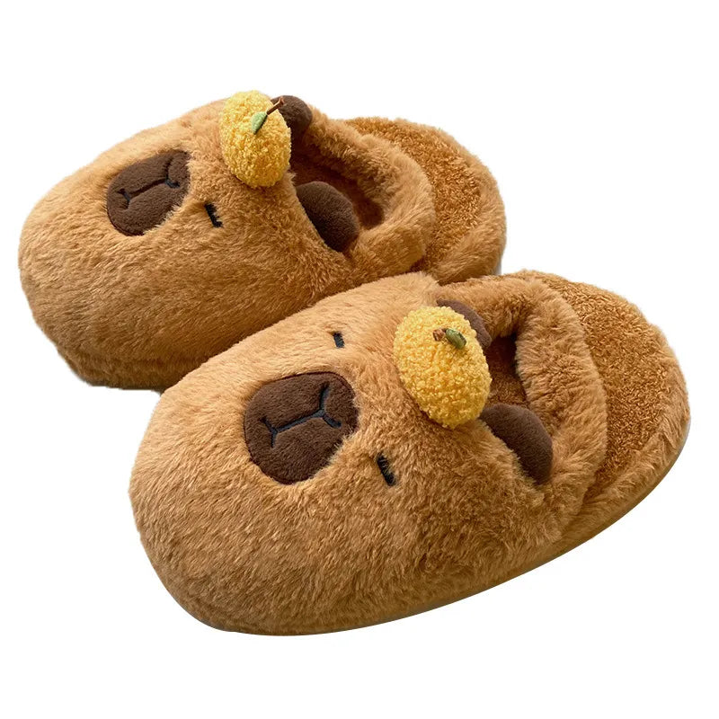 Cozy Capybara Plush Slippers