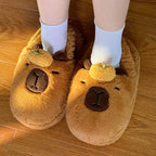 Cozy Capybara Plush Slippers