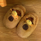 Cozy Capybara Plush Slippers
